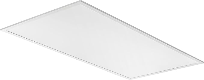 Lithonia Lighting CPX 2x4 LED Flat Panel Light, 2 Ft. x 4 Ft. LED Light Panel, Ceiling Lighting Fixture, 4000/5000/6000 Adjustable Lumens, 3500K/4000K/5000K CCT, Smooth Satin Lens, White (2-Pack)