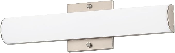 15.74" Modern Brushed Nickel Vanity Light Bar - 18W Dimmable LED Bathroom Lighting Fixtures Over Mirror, Wall Mount Bath Lights