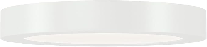 KICHLER Ara 5.32" Modern Minimal Round LED Downlight in White, for Wet Indoor Locations, Supplemental Lighting, Integrated LED, Edge-Lit Technology, 750 Lumens, Dimmable to 10%, 53005WH30