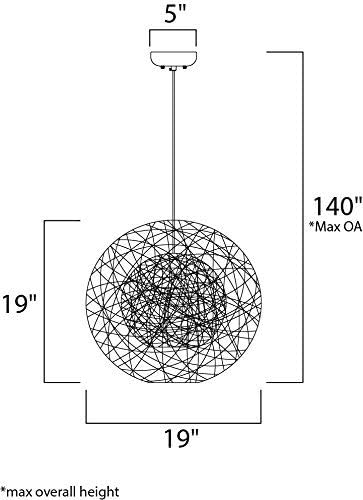 Maxim Bali-One Light Chandelier-19 Inches Wide by 19 inches high-Chocolate/White Finish -Traditional Installation