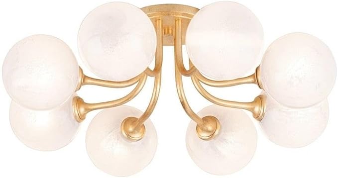 Onyx - 8 Light Semi-Flush Mount in Luxury Style-8.25 Inches Tall and 24.75 Inches Wide