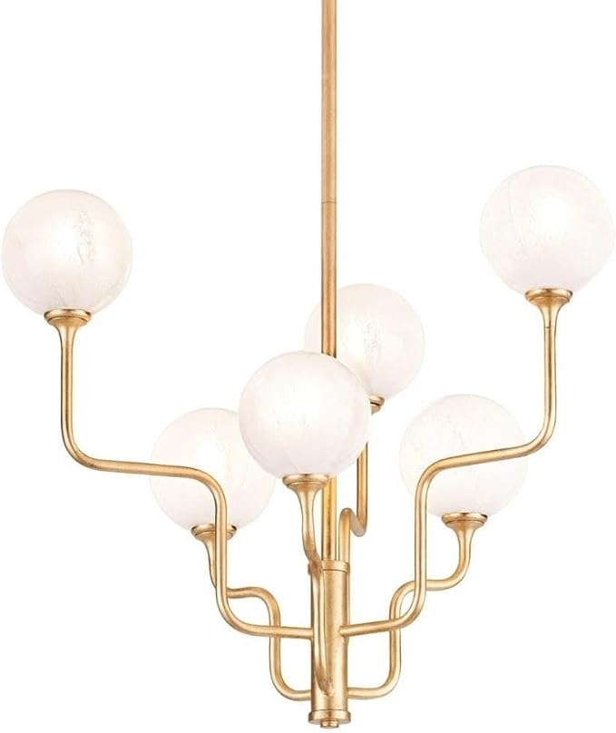 Onyx - 6 Light 2-Tier Chandelier in Luxury Style-26 Inches Tall and 5.5 Inches Wide