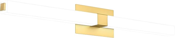 ZUZITO 40in LED Vanity Lights Modern Gold Bathroom Light Fixtures Over Mirror 28W Bright White Acrylic Wall Lighting for Bath