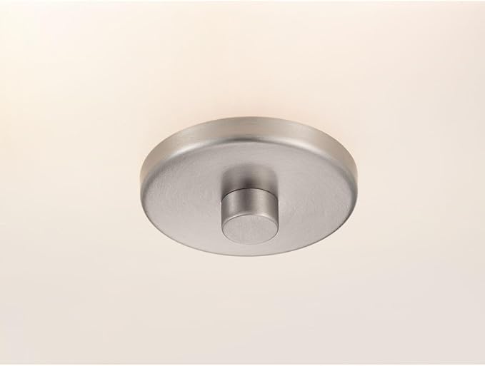 Progress Lighting Inspire Collection 2-Light Ceiling Light, Flush Mount Ceiling Light Fixture with Summer Linen Light Shade for Interior Kitchen Lights, Hallway, 13" by 5.5", Brushed Nickel