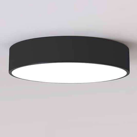 Flush Mount LED Ceiling Light, Dimmable 5CCT Modern Round Close to Ceiling Lighting Fixtures, Minimalist Black Ceiling Lamp,15.8 Inch