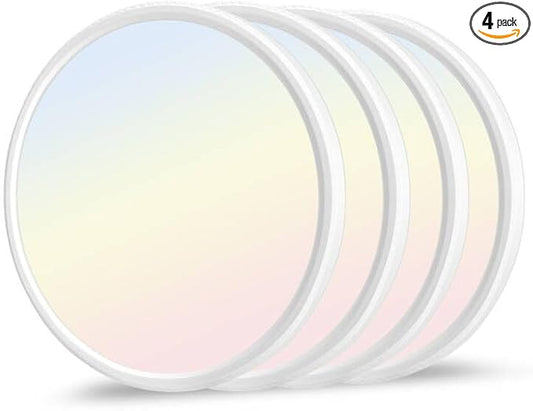 4 Pack 3200lm LED Flush Mount Ceiling Light 28W 12 Inch 5CCT Adjustable 3000K to 6000K Super Slim 0.87 inch Ceiling Light Fixture Round Ceiling Lamp for Bedroom Living Room Kitchen Laundry White