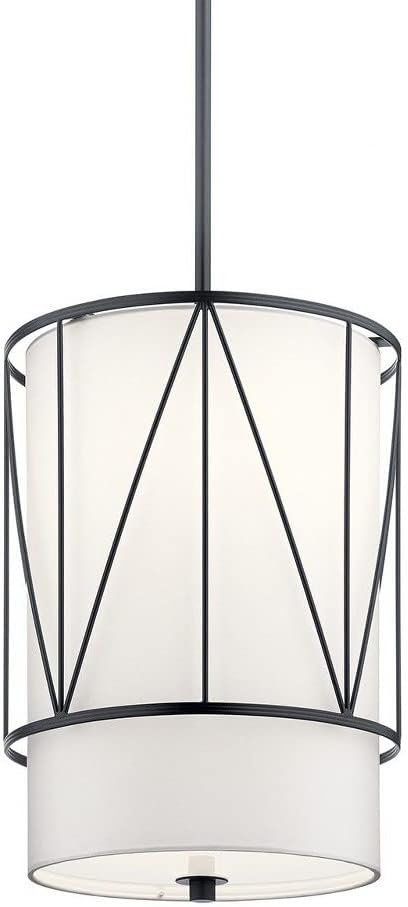 Kichler Birkleigh 18.25" 1 Light Pendant with Satin Etched Glass in Satin Nickel