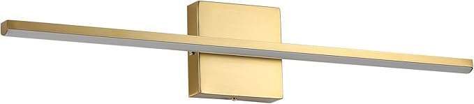 Modern Bathroom Vanity Light 24 Inch, 18W Brushed Gold Bathroom Light Fixture Over Mirror, Dimmable 5CCT LED Wall Sconce Lighting for Restro