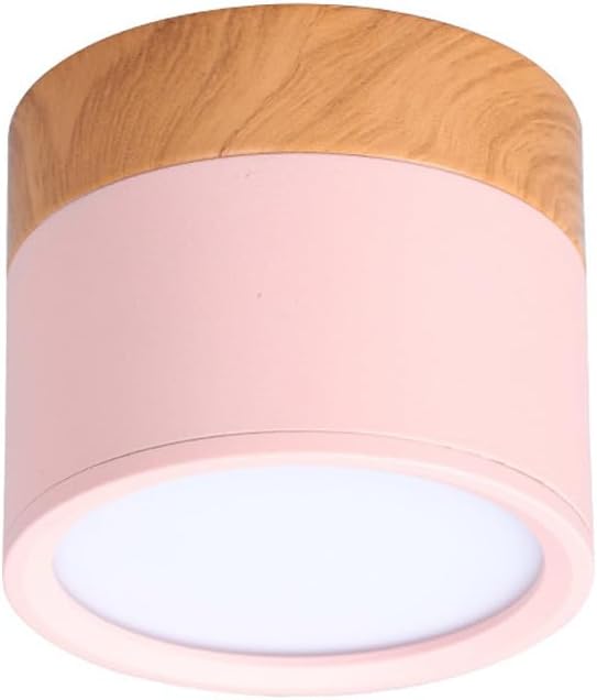 4.2-Inch Macaron Style Ceiling Light, Nordic Modern Ceiling Light Fixture, 15W LED Mini Cylinder Minimalist Close to Ceiling Lamp for Bedroom Hallway Entryway Kitchen Foyer Office