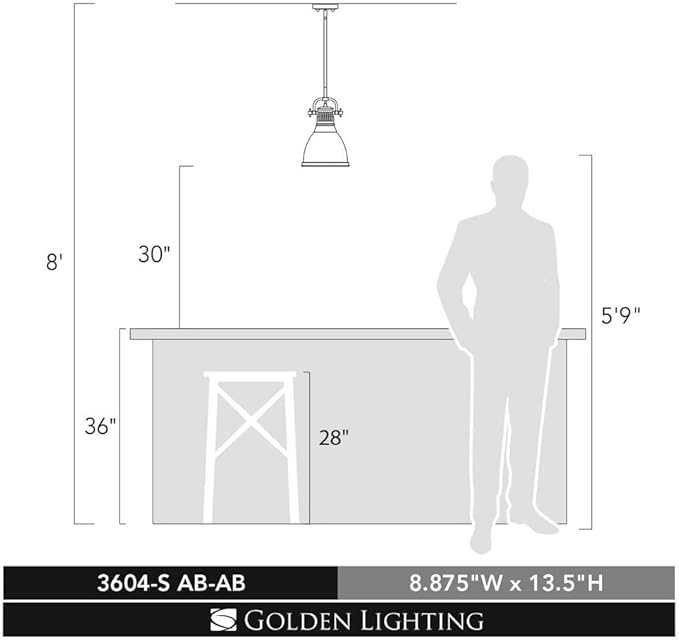 Golden Lighting 3604-S BLK-RD Duncan Pendant, Matte Black with Red Shade