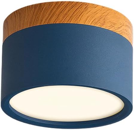 4.2-Inch Macaron Style Ceiling Light, Nordic Modern Ceiling Light Fixture, 15W LED Mini Cylinder Minimalist Close to Ceiling Lamp for Bedroom Hallway Entryway Kitchen Foyer Office