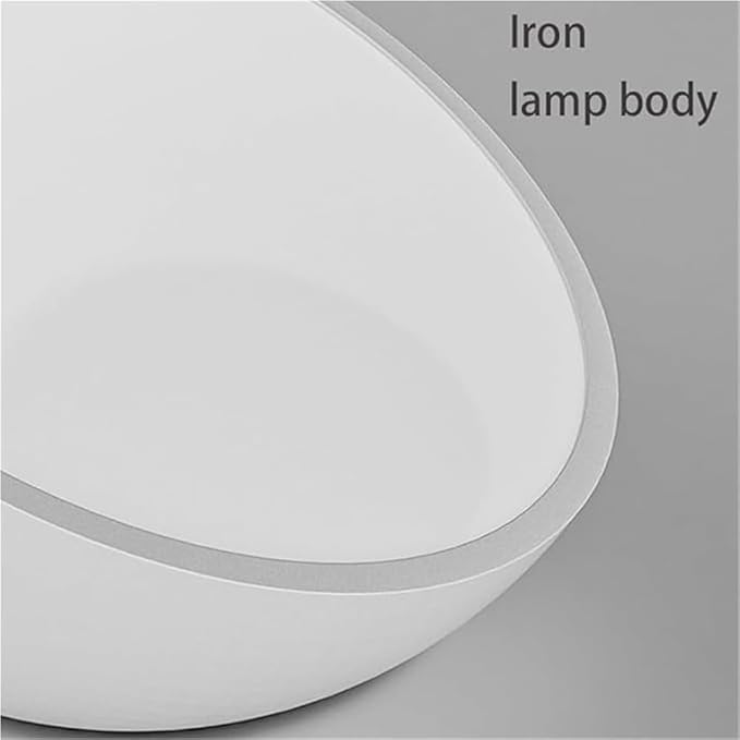 KISAD Modern and Minimalism Semi-Circular Ceiling Lights Iron Body Semi Flush Mount Ceiling Lamp Available in Black and White Three-Color Mode Ceiling Light Fixture for Bedroom(White,30CM/11.8IN)