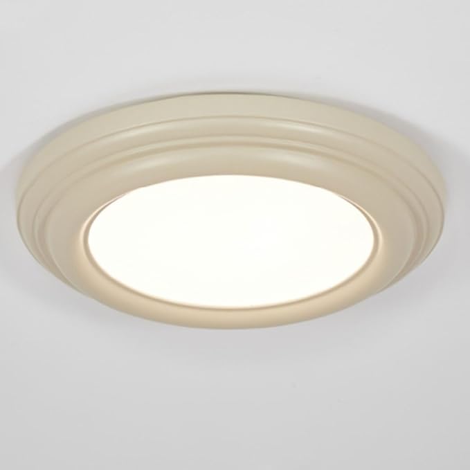 French Minimalist Ceiling Lamp with Resin Shade Flat Lighting Round Ceiling Lights for Bedrooms Suitable for Study and Master Bedroom