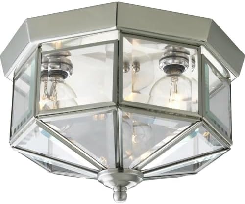 Progress Lighting P5788-09 3-25W CAND CLSE TO CLG, 9-3/4" Diameter x 5-7/8" Height, Brushed Nickel
