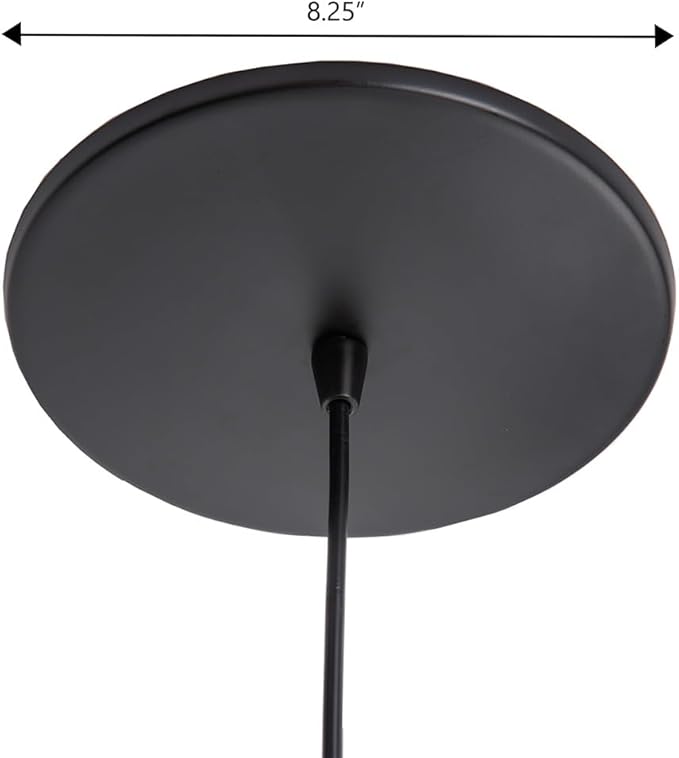 Worth Home Products Instant Pendant Conversion Kit Adapter Only 4"-6" Recessed Light Conversion Kit to Screw-in Pendant (Matte Black - Bulb Not Included)