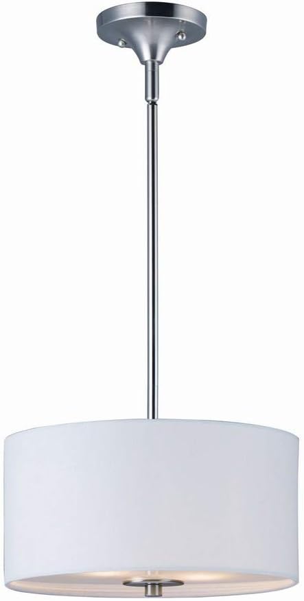 Maxim Lighting Bongo 2-Light Pendant/Semi-Flush Mount | Satin Nickel Finish | Metal Shade | Convertible Pendant Ceiling Light | 10011WLSN
