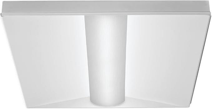 Lithonia Lighting 2x2 LED Troffer Light, BLT Series Low Profile LED Drop in Ceiling Light for Dropped Ceiling with Curved Ribbed Diffuser, 3300 Lumens, 3500K Neutral White