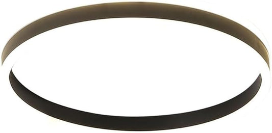 Minimalist Style Black Circle Close to Ceiling Lamp, Adjustable Warm Light/Neutral Light/White Light, Ultra-Thin 2.36in, Ideal for Small Spaces, Balcony, Porch, and Laundry Room Lighting
