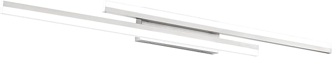 PRESDE 48" LED Bathroom Vanity Light, Modern Brushed Nickel Wall Bar Fixture Over Mirror Dimmable