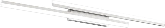 PRESDE 48" LED Bathroom Vanity Light, Modern Brushed Nickel Wall Bar Fixture Over Mirror 3CCT