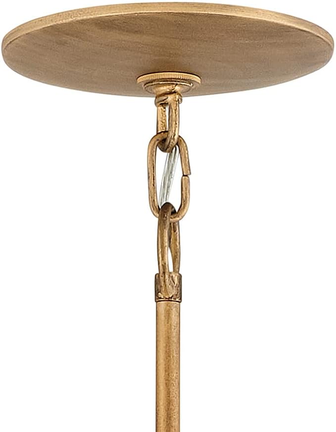 Hinkley Flora Large Convertible Semi-Flush Mount Ceiling Light, from the Lisa McDennon Collection, Handmade, Hand-Painted, Bulbs Nestled Inside Flowers, Converts to Pendant, in Burnished Gold