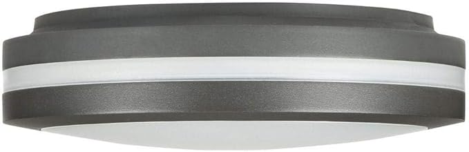 Lithonia Lighting Outdoor Flush Mount LED Ceiling Light, Exterior Ceiling Lighting Fixture, 4000K Cool White Light, Dark Bronze (OLCFM 15 DDB M4)
