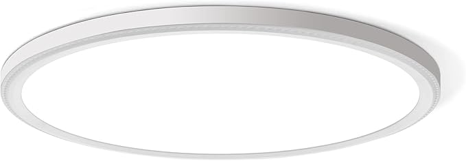 Super Slim 16" LED Flush Mount Ceiling Light, 5000K for Bedroom, Living Room, Dining Room (White, One Pack)