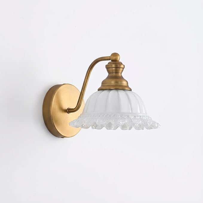 XIEDUN Vanity Light Brass Wall Sconces Vintage Bathroom Sconces