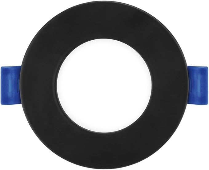 Maxxima 3 in. 5 CCT Ultra Thin Recessed LED Downlight, 400 Lumens, Slim Canless Light, IC Rated, 5 Color Temperature Selectable 2700K/3000K/3500K/4000K/5000K, Dimmable, Black Trim, J-Box Included