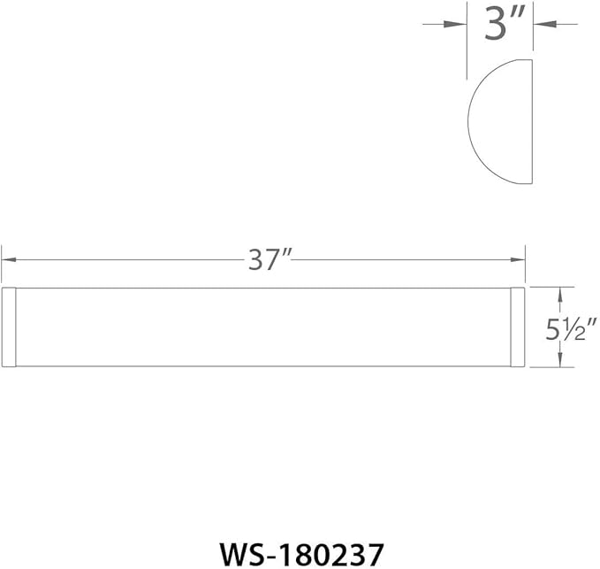 WAC Lighting, Link 37in LED Energy Star Bathroom Vanity & Wall Light 3000K in Brushed Nickel