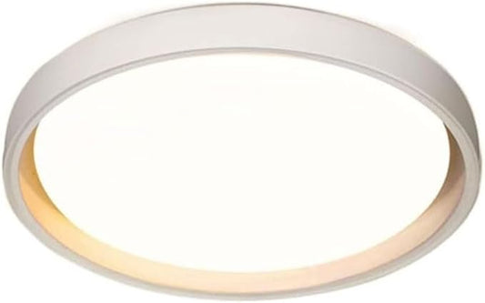 KISAD Close to Ceiling Lights Nordic Minimalist Ultra-Thin Ceiling Lamp Three-Color Dimming Ceiling Lamps Wrought Iron Mount Ceiling Light Dining Room Lighting(White,35cm)