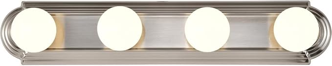 Nuvo Lighting 60/301 Transitional Four Light Vanity in Pwt, Nckl, B/S, Slvr. finish