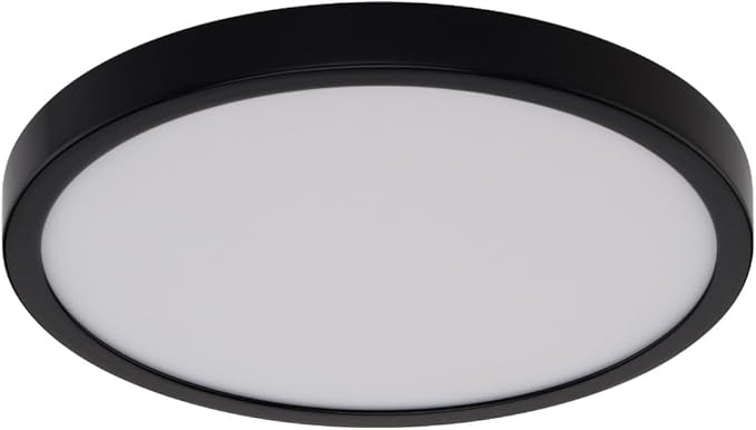 Builder Essential Round LED 11in Flush Mount 21W 2,050 Lumens with 5-CCT Selectability 2700-3000-3500-4000-5000K in Black