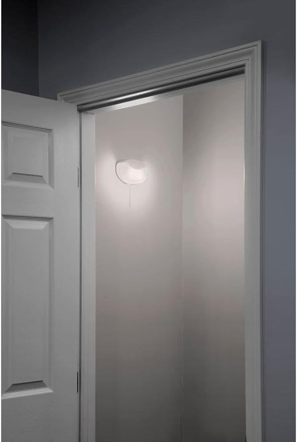 Lithonia Lighting LED Flush Mount Closet Light, 18 Inch Motion Sensor Closet Light Fixture for Bedroom, Bathroom, Storeroom, Pantry or Utility Room, Damp Rated, Hardwired (FMMCL 18 840 PIR M4)