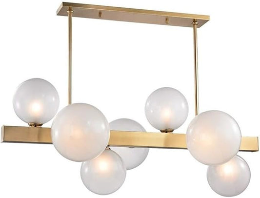Hinsdale 7-Light Island Pendant - 21.25 Inches Wide by 17.75 Inches High-Aged Brass Finish
