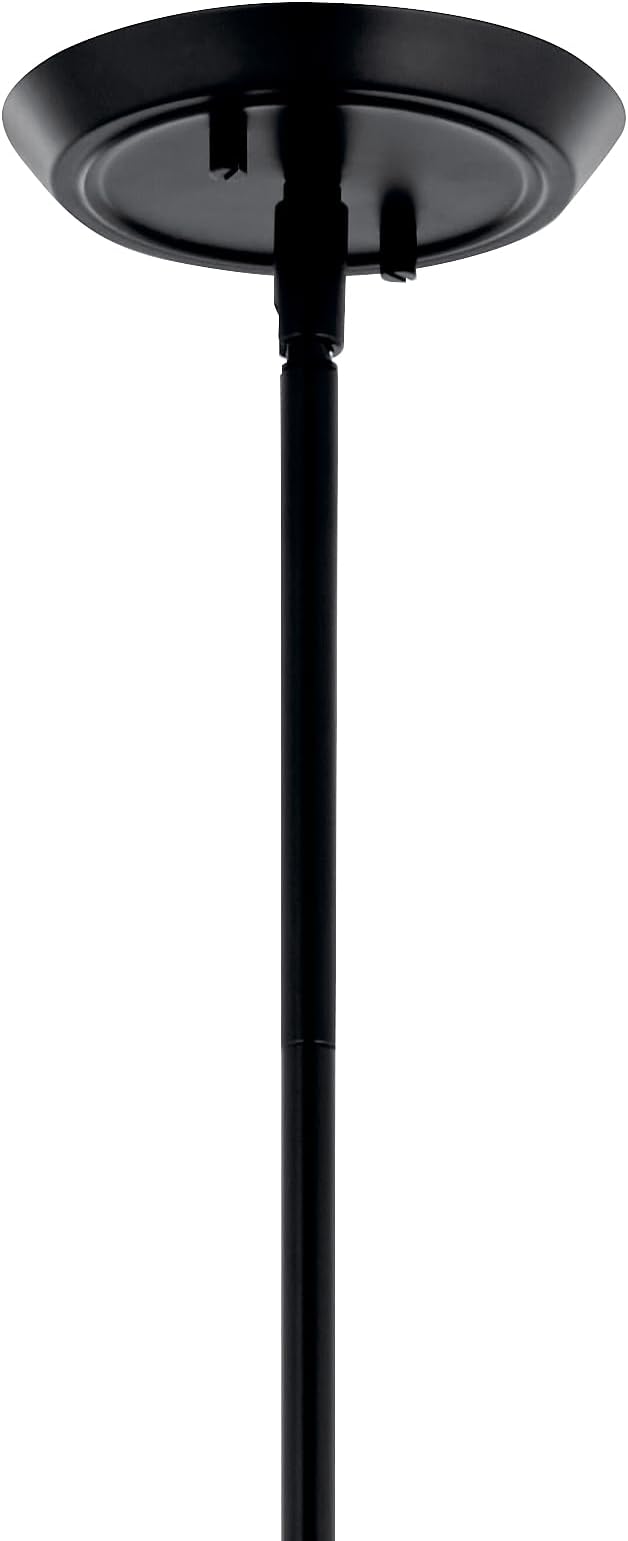 Kichler Alvaro 6-Light Chandelier, Soft Modern Light in Black, for Dining or Living Room, Office or Bedroom (19.25" x 40.25"), 52690BK