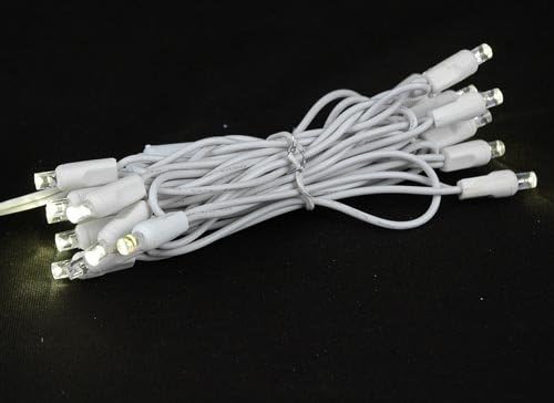 Novelty Lights 50 Light LED Twinkle Christmas LED Mini Light Set, Outdoor Curtain Fairy Wedding String Lights, Non-Connectable, Warm White, White White, 7 Feet