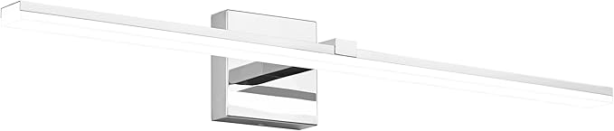 ZUZITO 30 inch Chrome Bathroom Vanity Lights Modern Bathroom Wall Lighting Fixtures 22W LED Vanity Light Bar for Bath