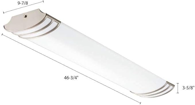 Lithonia Lighting FMLFUTL 48-Inch 840 BN 4-Foot Decorative Futra Linear Design for Kitchen| Office| Closet| 2180 Lumens, 120 Volts, 25 Watts, Wet Listed, Brushed Nickel, 4000K
