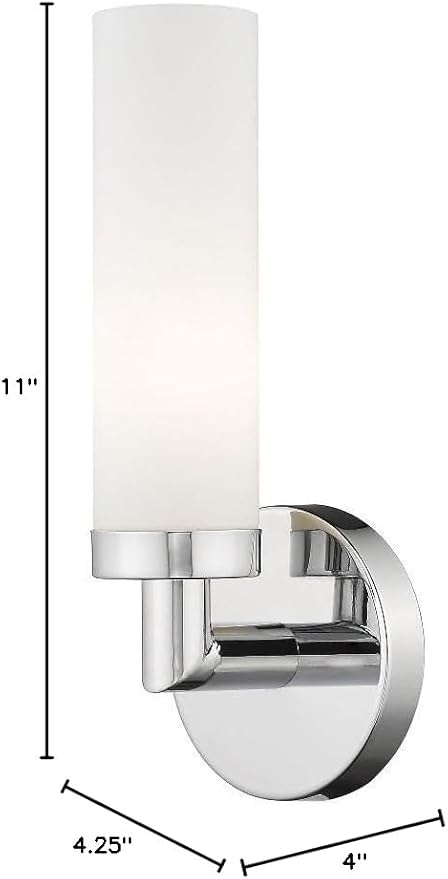 Livex Lighting 10103-05 Aero 1-Light Wall Sconce, Chrome