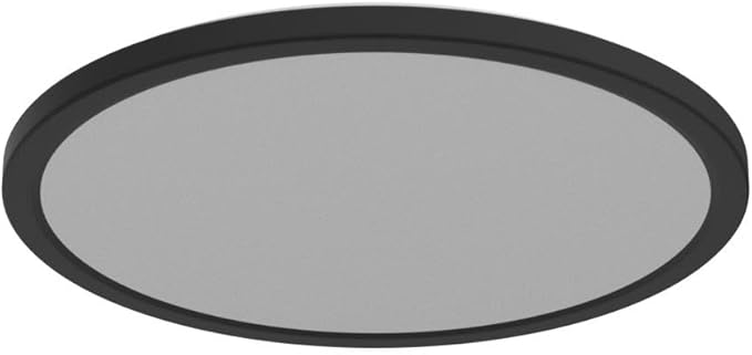 Annaror RGB Flush Mount LED Ceiling Light with Remote, 12 Inch Ceiling Light Fixture with Color Changing Backlight, 3000K-6500K Dimmable, 24W for Bedroom Kids Room Black