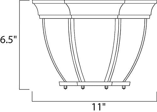 Maxim Lighting 3-Light Ceiling Light | White Finish | Clear Glass Shade | Early American Ceiling Light Fixture | 1029WT