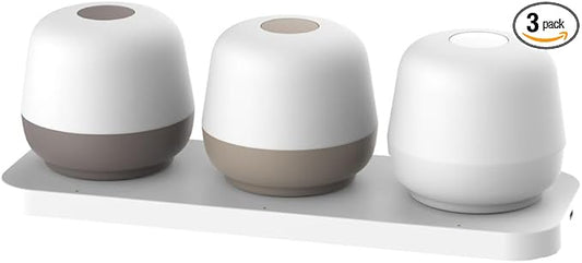 ‎Newhouse Lighting Cocoon, Natural 2700K Dimmable Cordless USB-C Rechargeable Table Lamp 3-Pack NHTL-CN-NTRL, Cordless Desk Lamp for Living Room, Bedroom, Coffee Table, and Other Cozy Home Decor