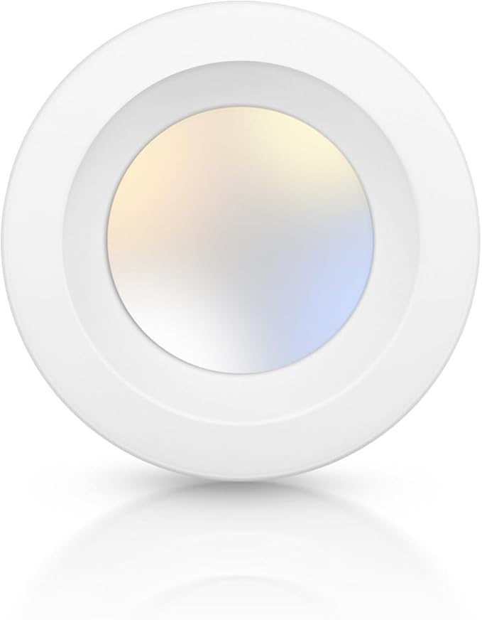 ECOELER 4Inch LED Recessed Dwonlight, 5CCT Selectable Retrofit Can Lights, 10.5W, 950LM, Damp Rated, Dimmable Recessed Ceiling Light for Kitchen, Storage Room, ETL & FCC Listed