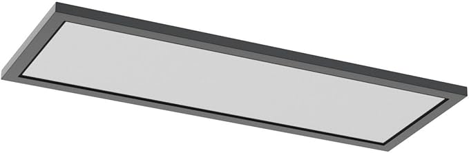 AIKVSXER 4PACK 1x4 LED Flat Panel Light Surface Mount LED Ceiling Light, 5500LM 50W TRIAC 10-100% Dimmable, AC120V, 3000/4000/5000k Selectable 4FT Light Fixtures for Garage Black