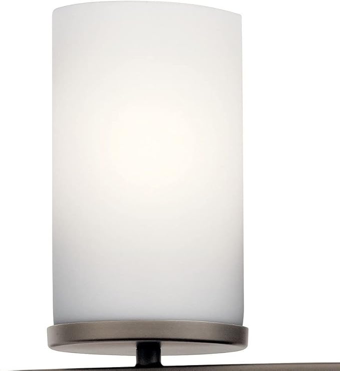 KICHLER Crosby 23" 3 Light Vanity Light Satin Etched Cased Opal Olde Bronze®,White