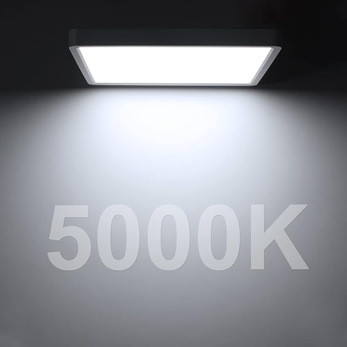 2Pack 12inch 24W LED Flush Mount Ceiling Light, 5000K Square LED Ceiling Light, 3200LM Flat LED Ceiling Light for Bedroom, Living Room, Dining Room