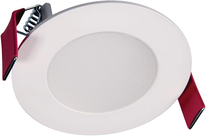 HALO HLB 3 Inch Canless LED Recessed Downlight, 500 Lumens, 5CCT Selectable 2700K-5000K, IC/Airtight, Wet Rated, White Trim 6- Pack HLB3059FS1EMWR-6PK