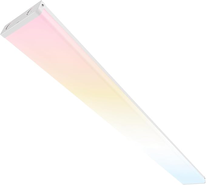 4FT LED Wraparound Light 75W/65W/55W, 8250lm/7150lm/6050lm, 3000K/4000K/5000K 4 Foot LED Wrap Light Fixture,Flush Mount Office Ceiling Light for Garage Workshop, Fluorescent Light Replacement, ETL