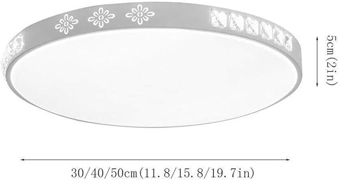 Ultra Thin Modern Round Ceiling Lamp Flush Mount Ceiling Light Fixture Chandelier for Office Stairwell Aisle Loft Living Room Bedroom Dining Room Kitchen Study Corridor(Warm Light,30cm)